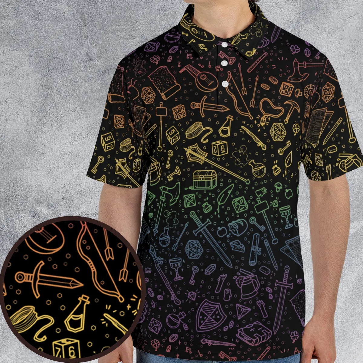 AOP Men/Women Polo Shirt - KY6BA6PV