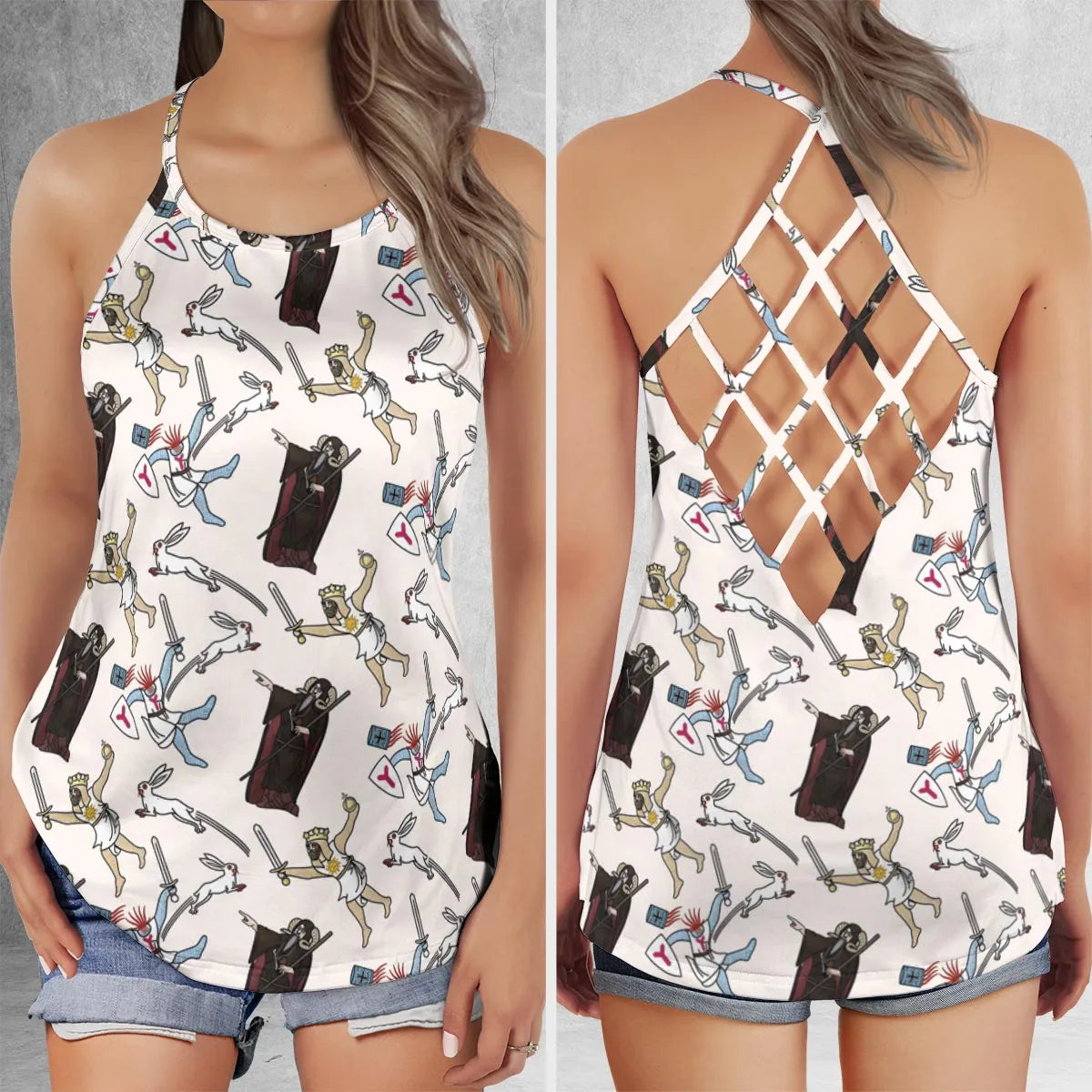 Criss Cross Tank Top - 7D1XLY2N