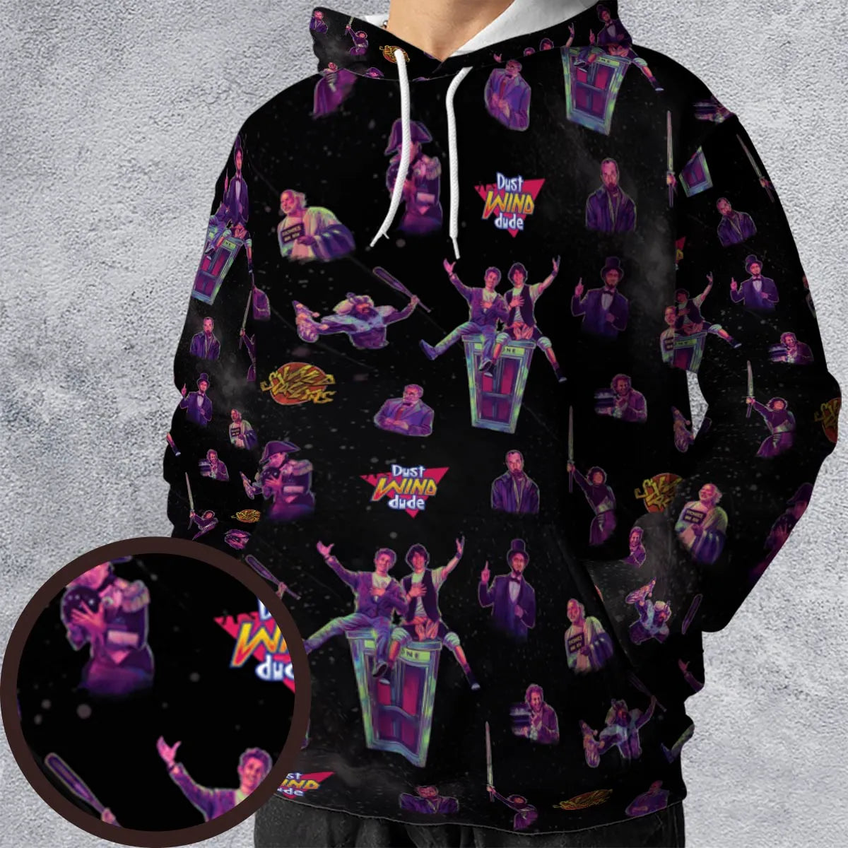 All-over Print Hoodie - EHRBPKBL