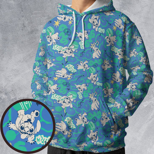 All-over Print Hoodie - NGA2C7KV -  - 1