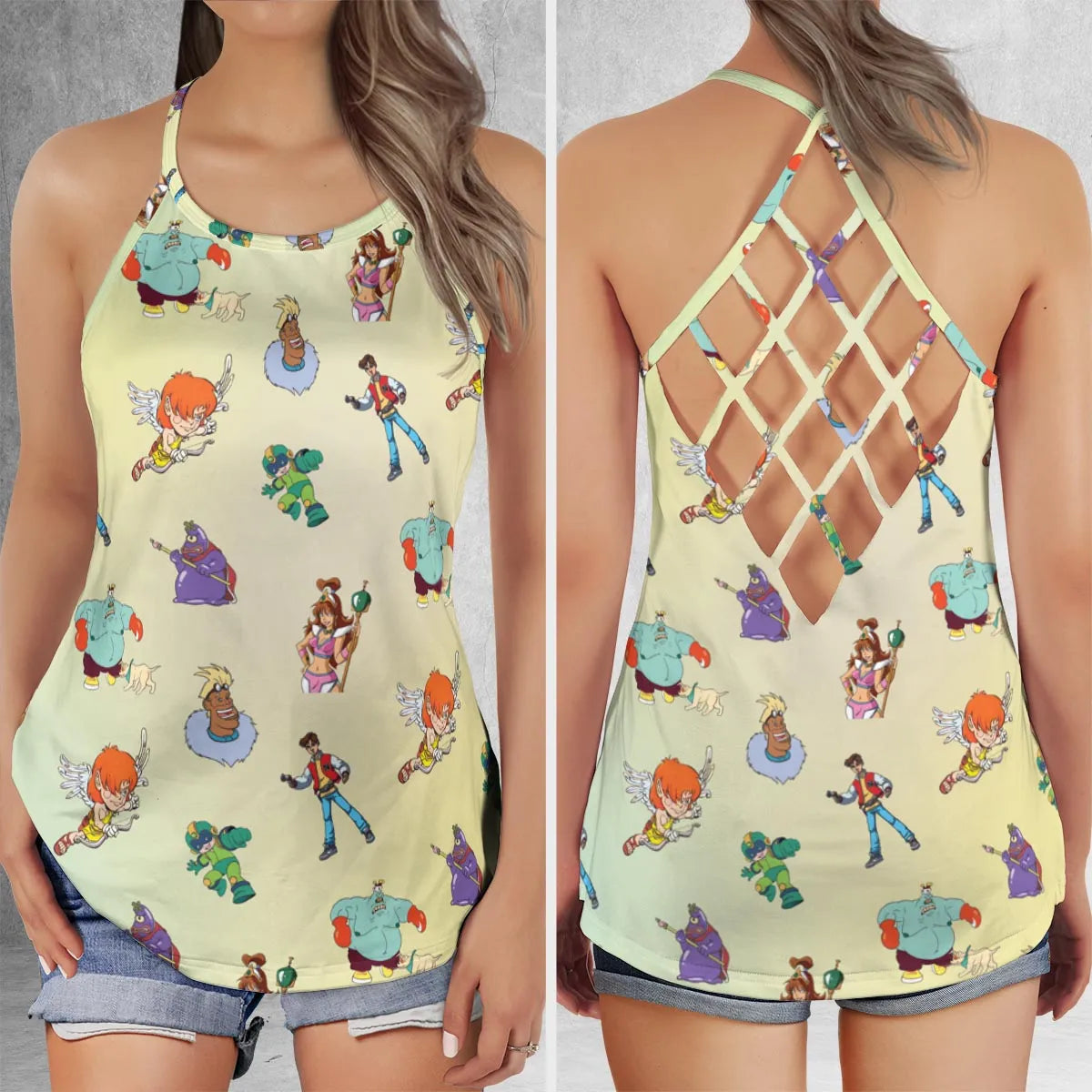 Criss Cross Tank Top - Y6HDRZ8H