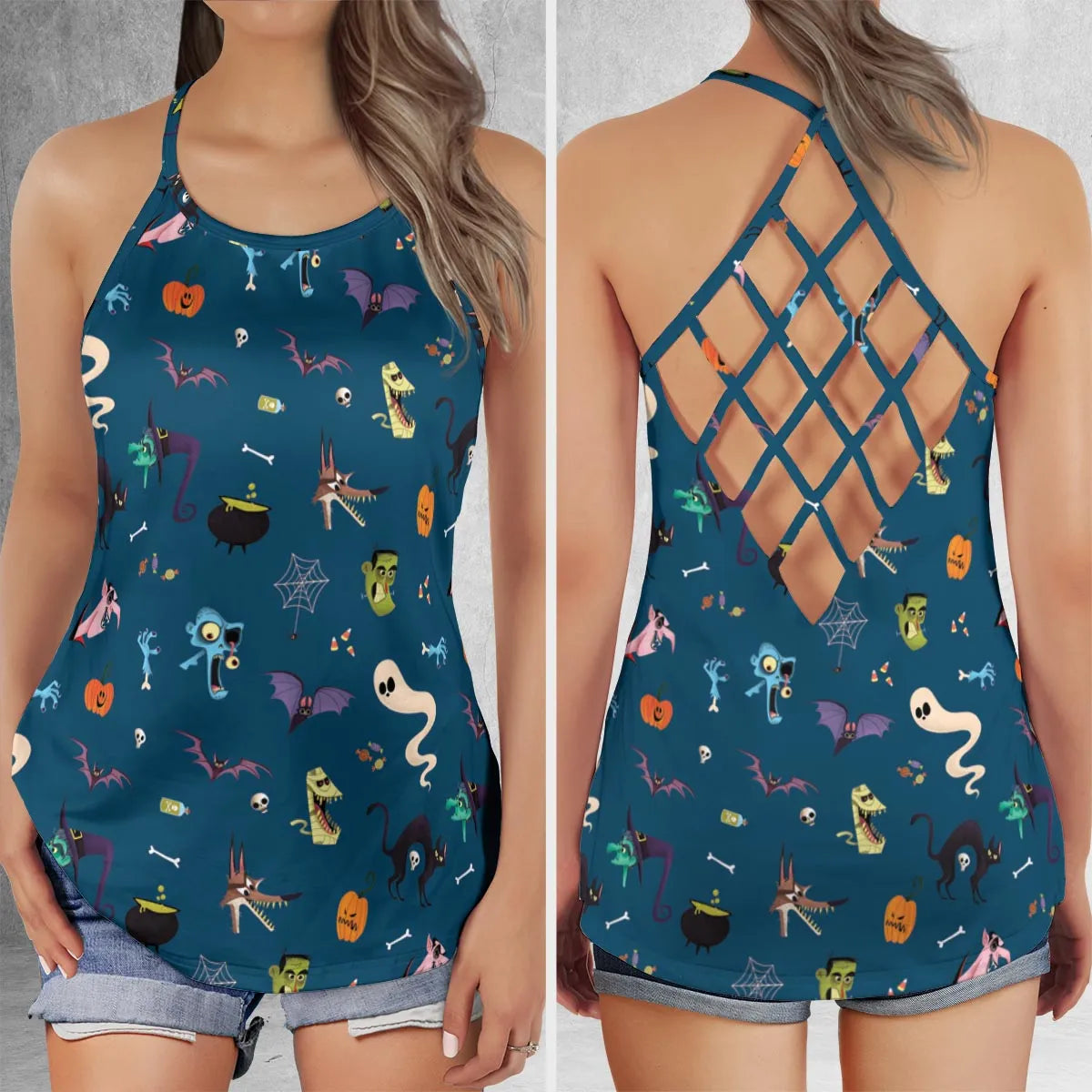 Criss Cross Tank Top - B48YGRF7