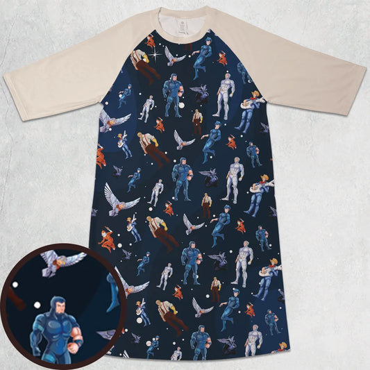 3/4 Sleeve Raglan Dress - 54QN4GMA