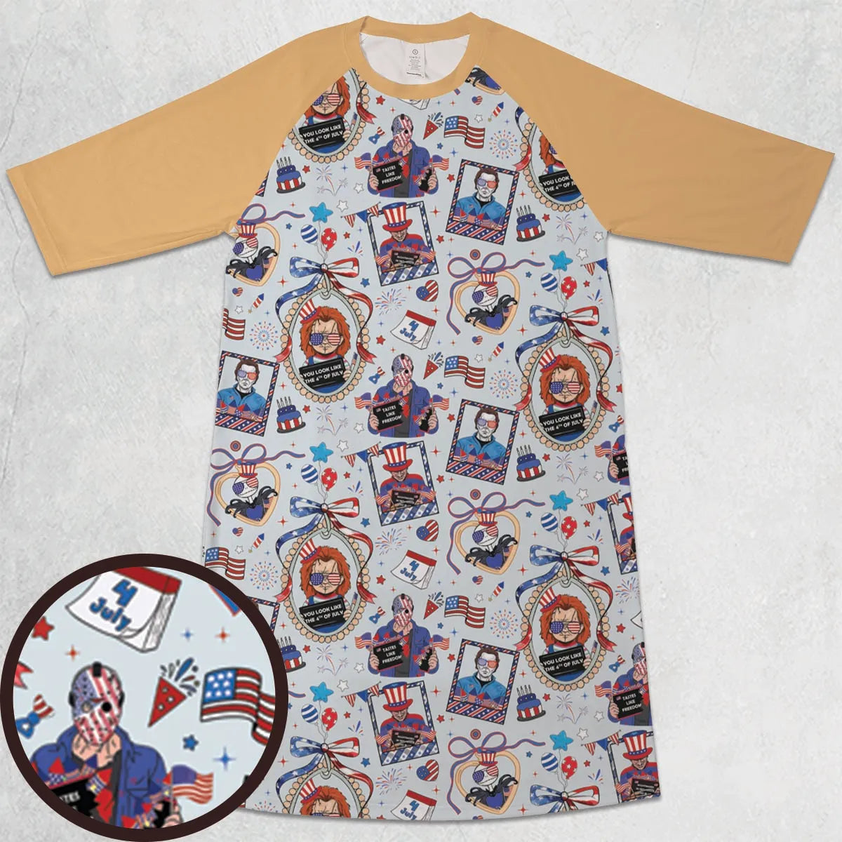 3/4 Sleeve Raglan Dress - SWL1H8SC