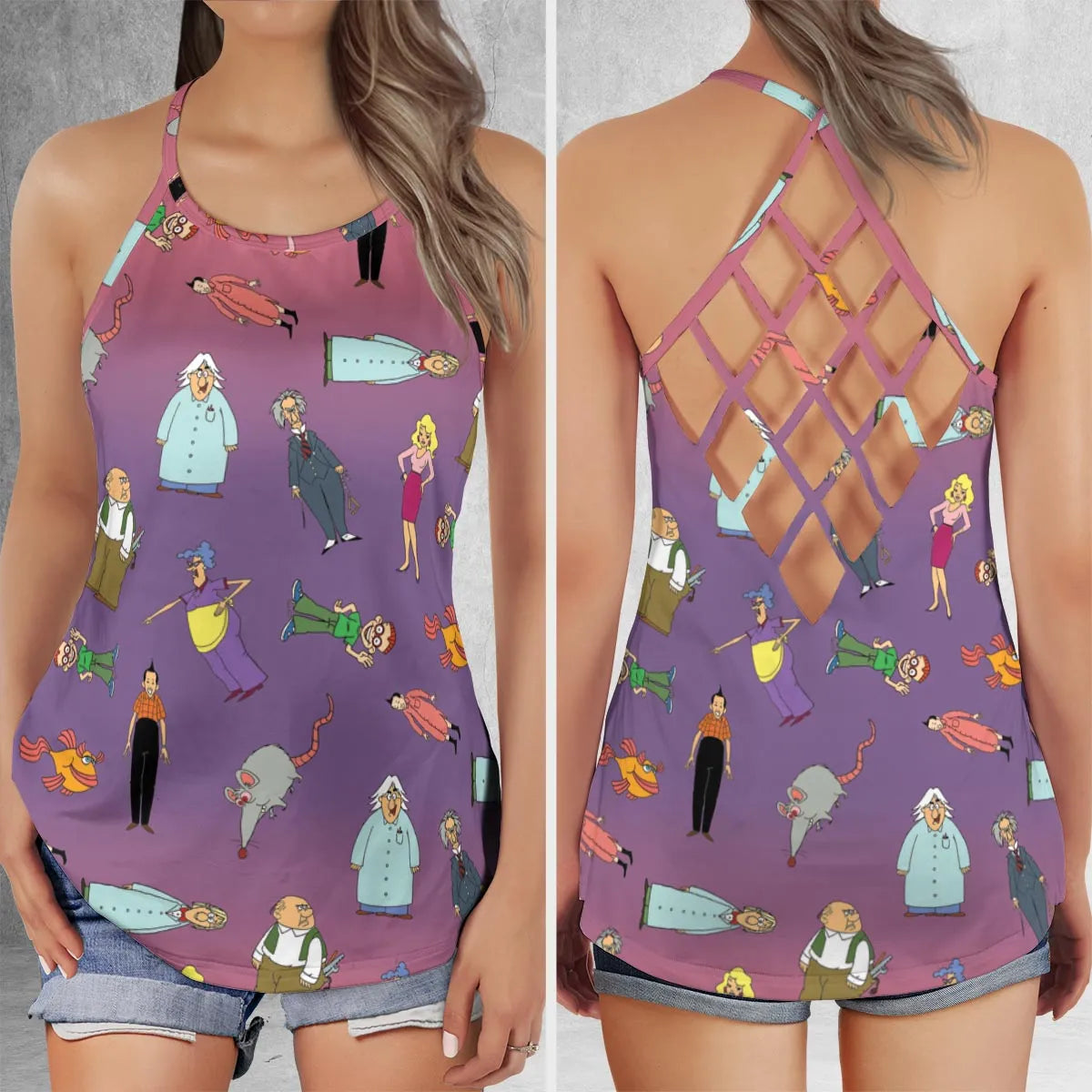 Criss Cross Tank Top - CVE7N76L