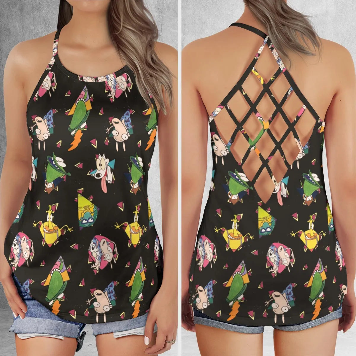 Criss Cross Tank Top - WQMCG5SR