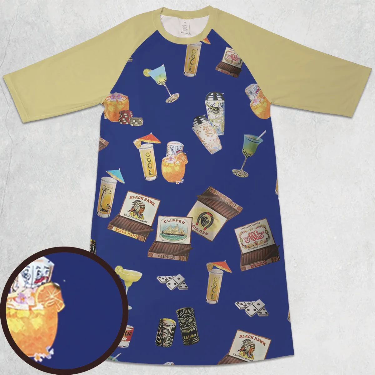 3/4 Sleeve Raglan Dress - REAWS6HZ