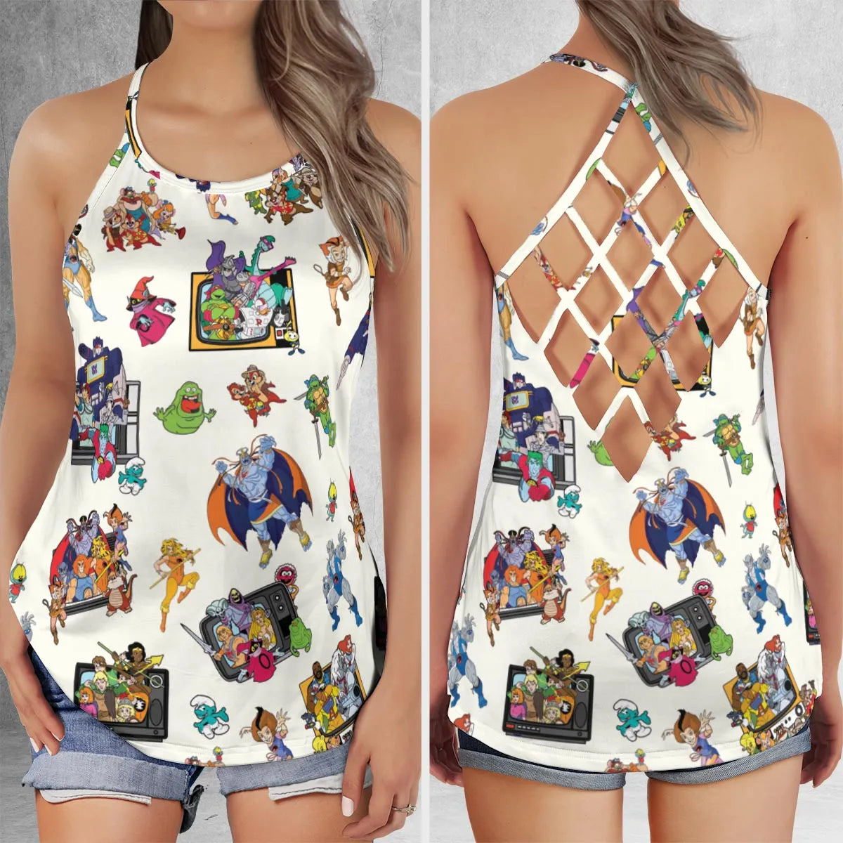 Criss Cross Tank Top - 2EWWE22A