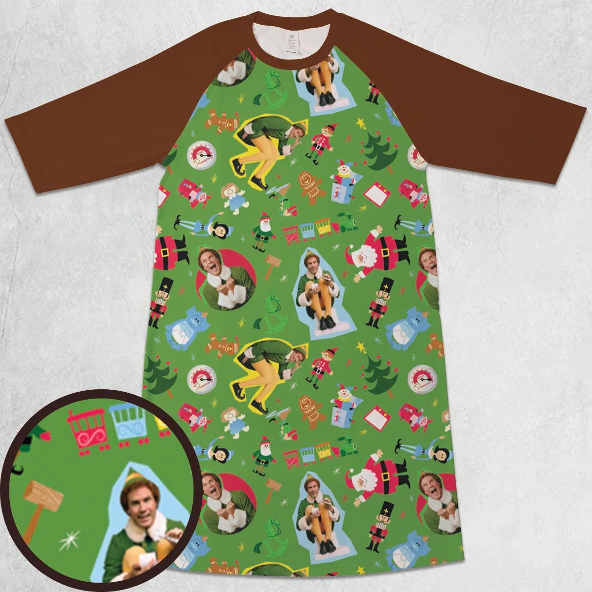 3/4 Sleeve Raglan Dress - FQF7WQRT