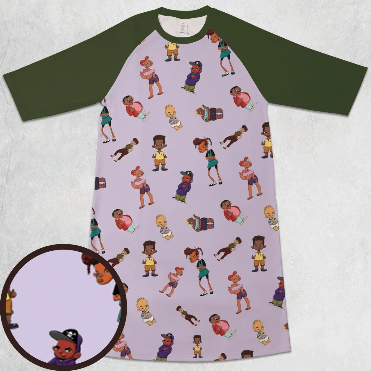 3/4 Sleeve Raglan Dress - JJLSS5G2