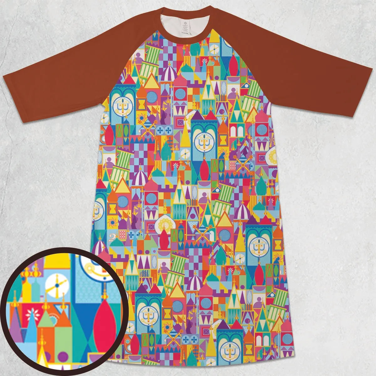 3/4 Sleeve Raglan Dress - PHHDGWVL