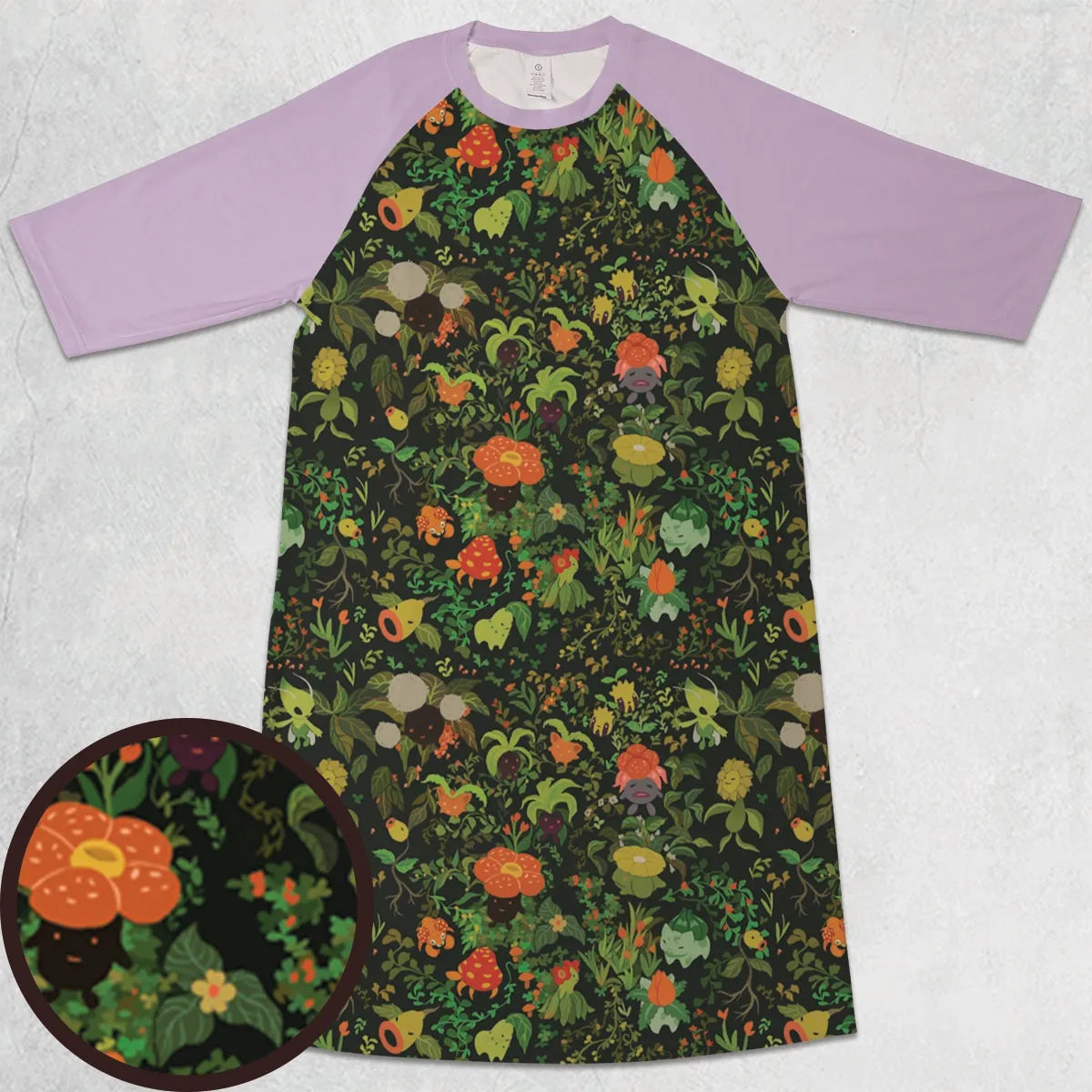 3/4 Sleeve Raglan Dress - VD1CH7HD