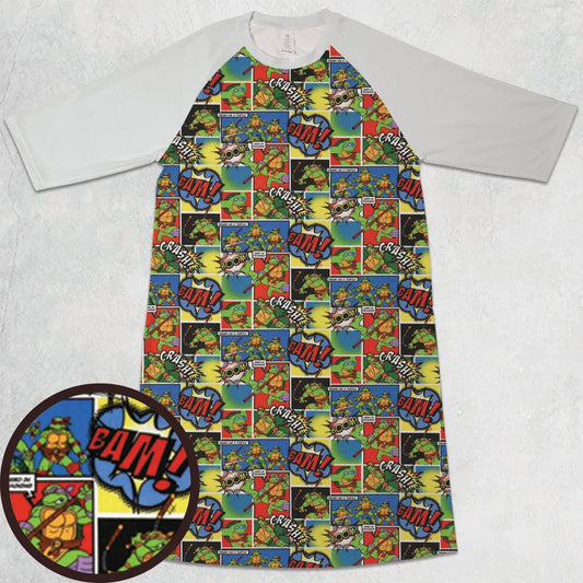 3/4 Sleeve Raglan Dress - 4F75BEEF