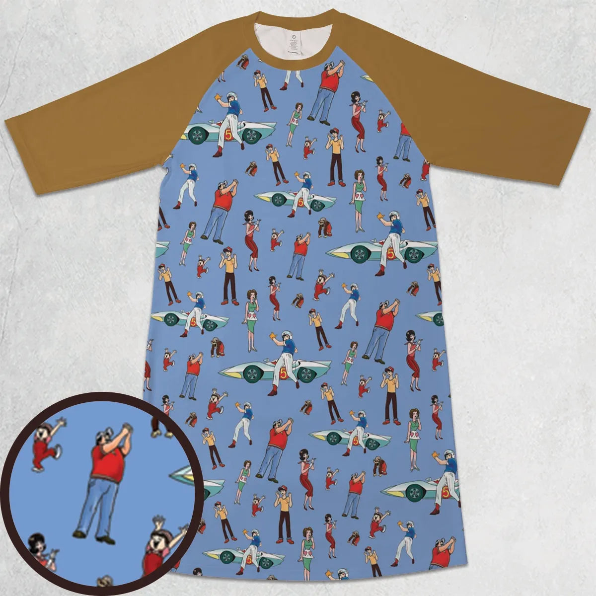 3/4 Sleeve Raglan Dress - EEVRLFZZ