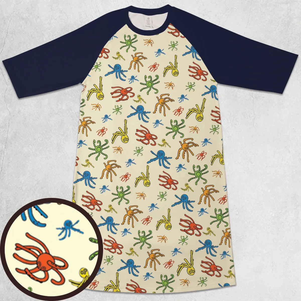 3/4 Sleeve Raglan Dress - NS8LMSAJ