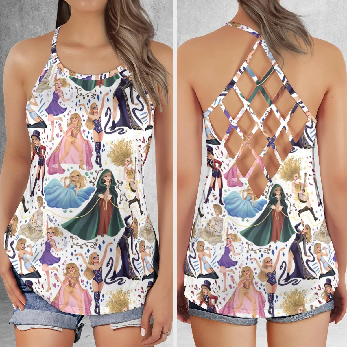Criss Cross Tank Top - 6SJ57KEC