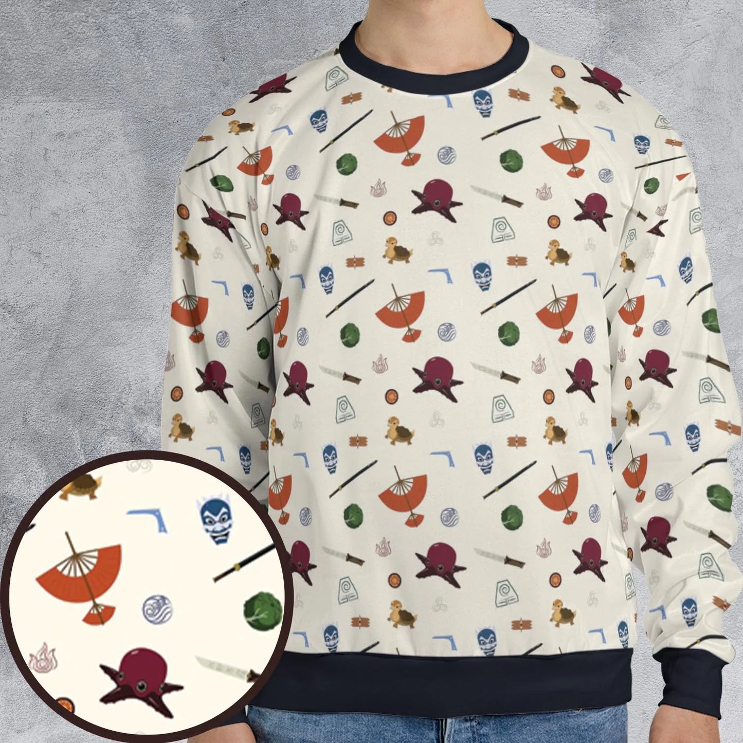 All-over Print Sweatshirt - VVLEM1ZG