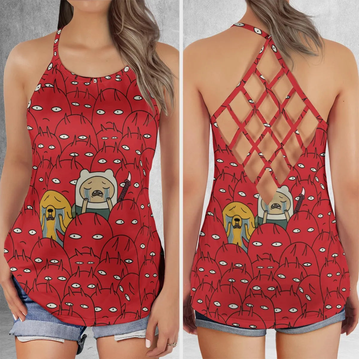Criss Cross Tank Top - CRLTMDEG