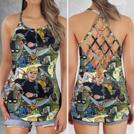 Criss Cross Tank Top - NHFF5DBK