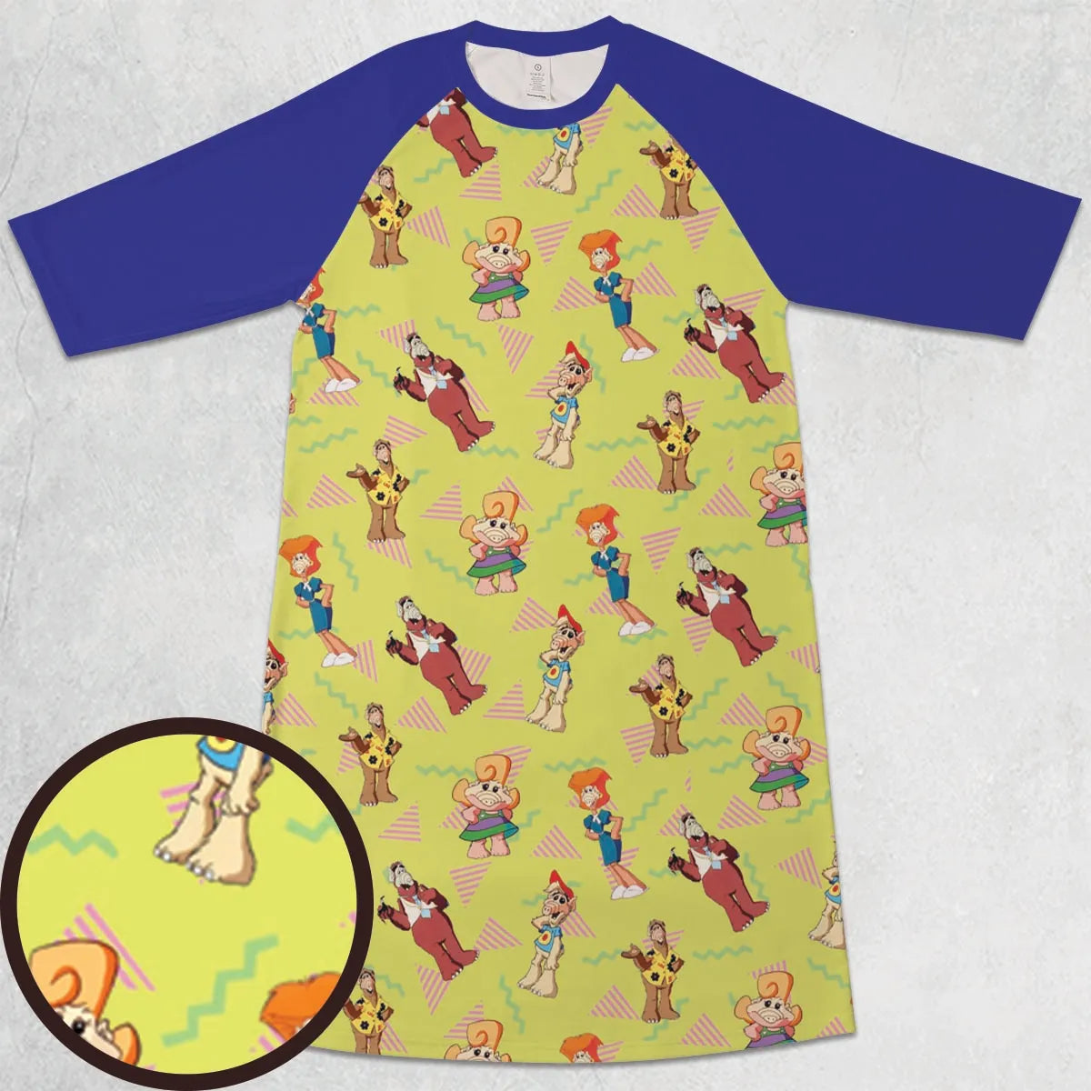3/4 Sleeve Raglan Dress - BHDWZ71W