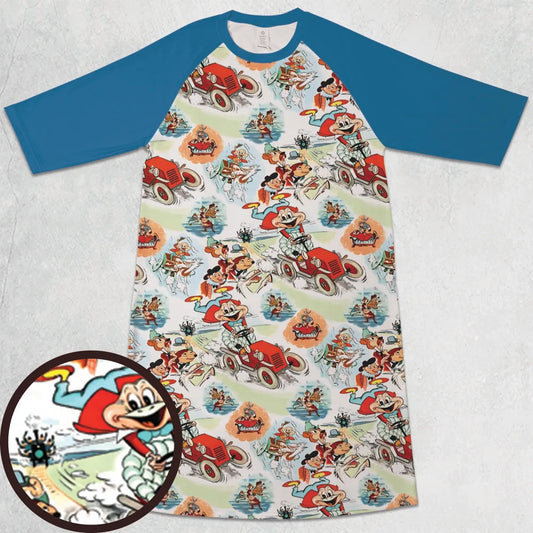 3/4 Sleeve Raglan Dress - C5SNXWA9