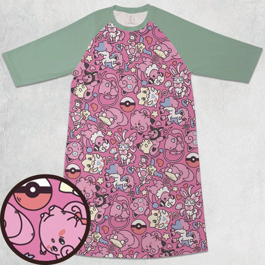 3/4 Sleeve Raglan Dress - 4ZWED5E2