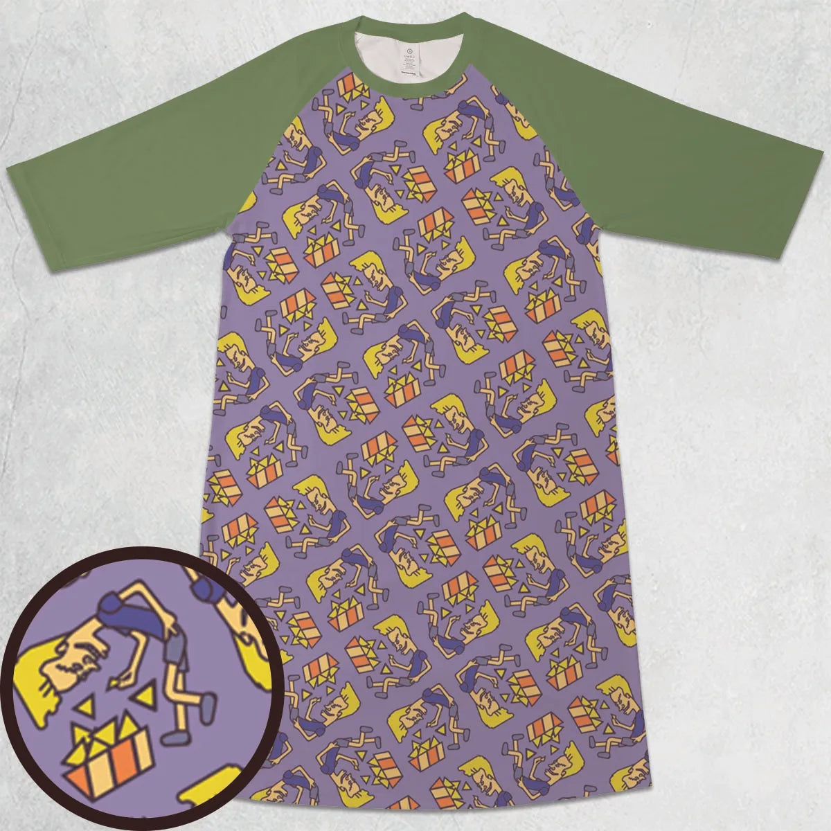3/4 Sleeve Raglan Dress - Y34LKHMB