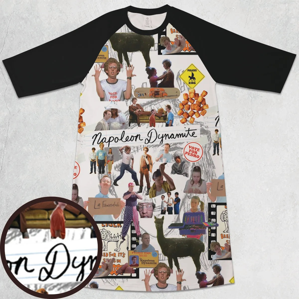 3/4 Sleeve Raglan Dress - TCB6163F