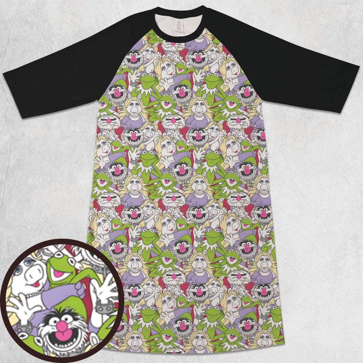 3/4 Sleeve Raglan Dress - F7LQY2N9