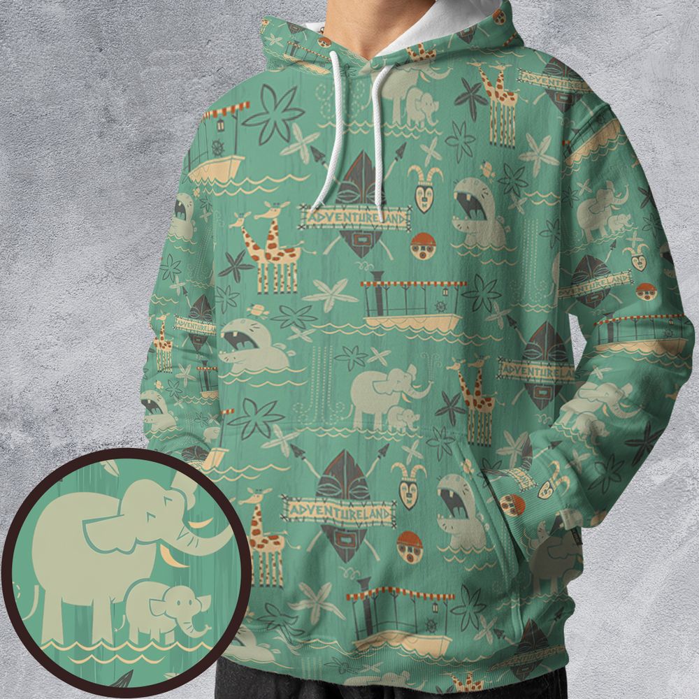 All-over Print Hoodie - D4P7US1R -  - 1