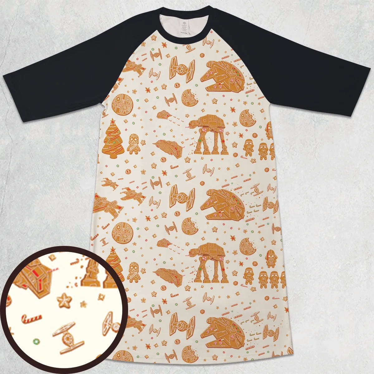 3/4 Sleeve Raglan Dress - UMT1YXYQ