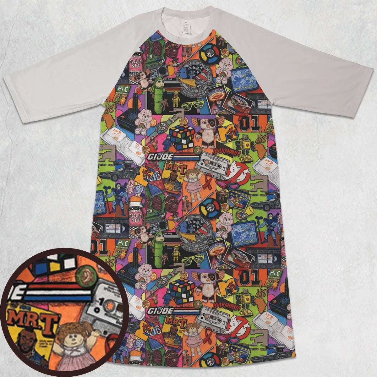 3/4 Sleeve Raglan Dress - B3RR8DHN