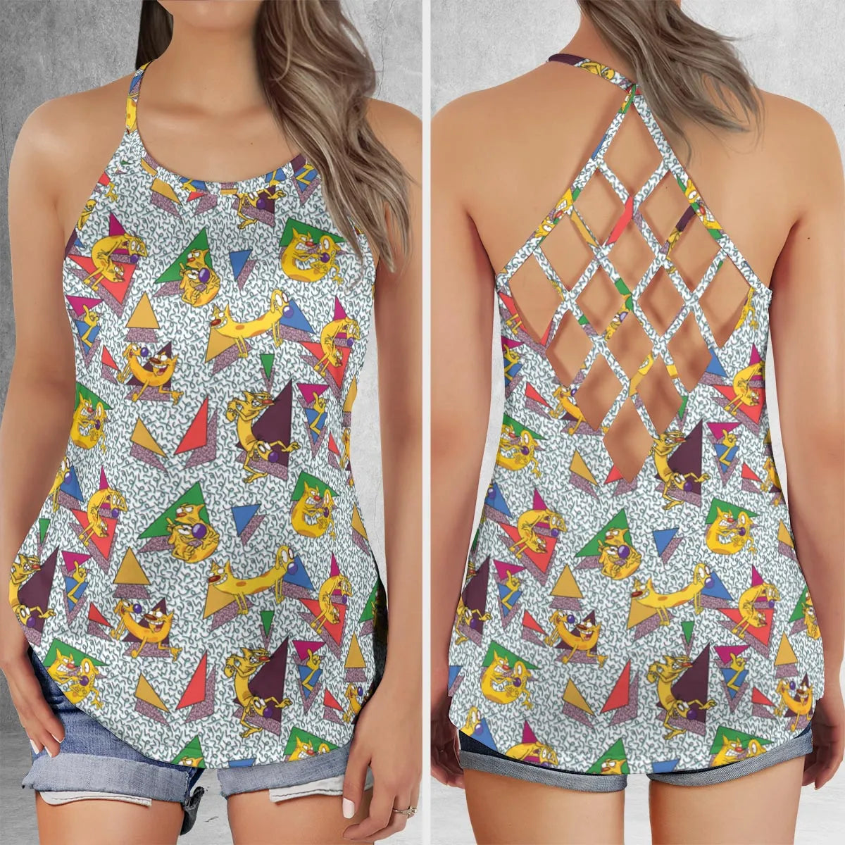 Criss Cross Tank Top - F4A6PLPT