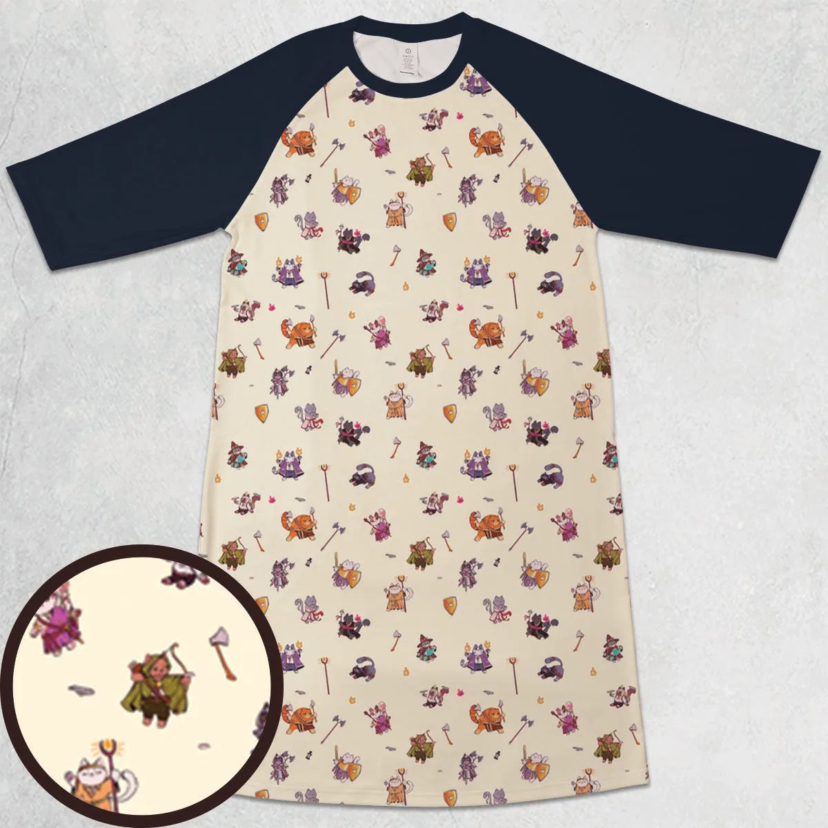 3/4 Sleeve Raglan Dress - 3GSWC73E