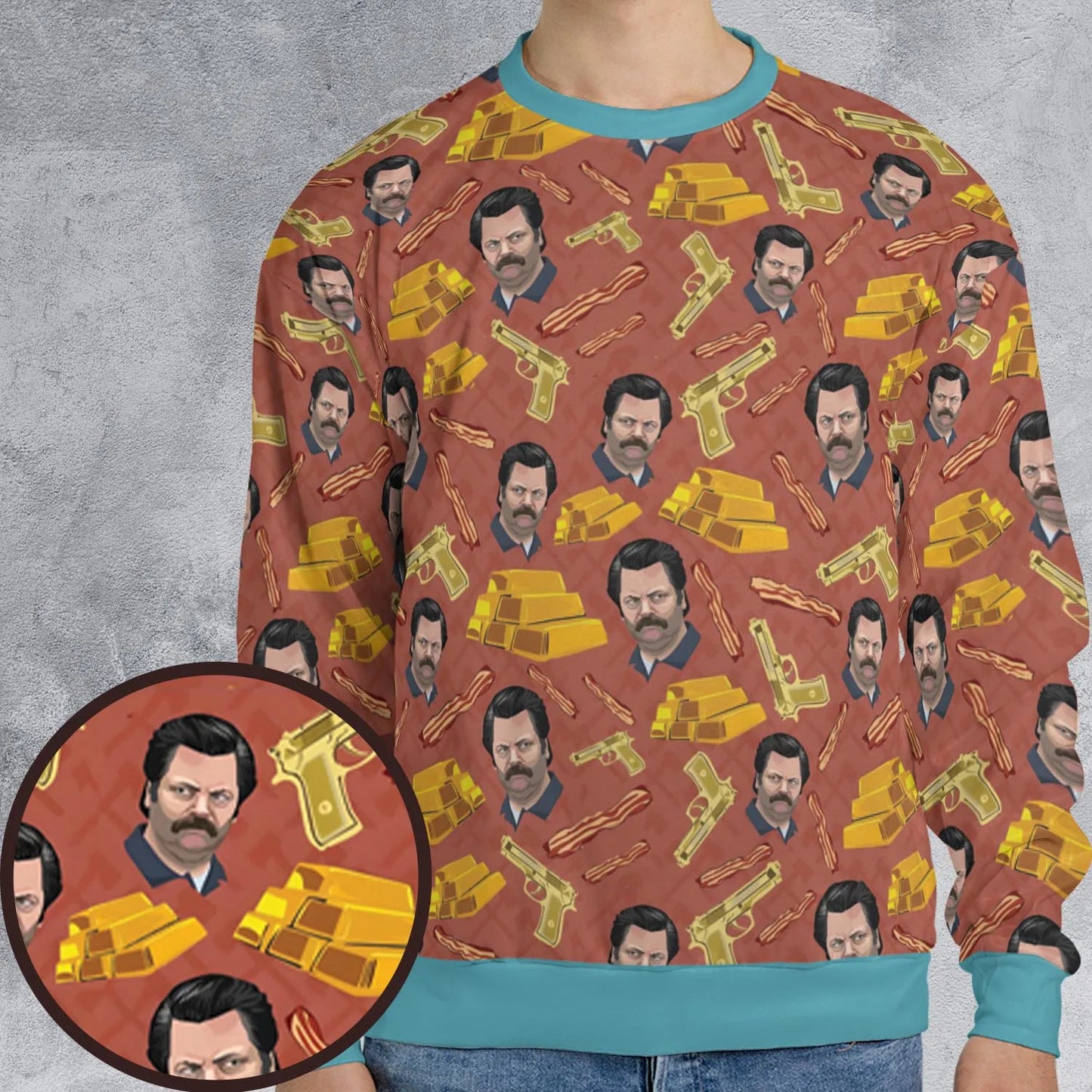 All-over Print Sweatshirt - QH7GSK85