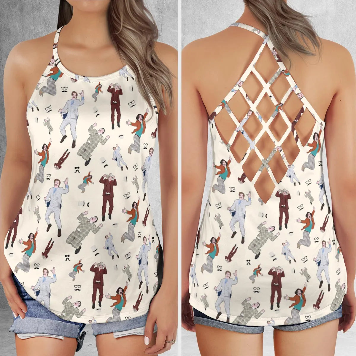 Criss Cross Tank Top - 2UTXGT46
