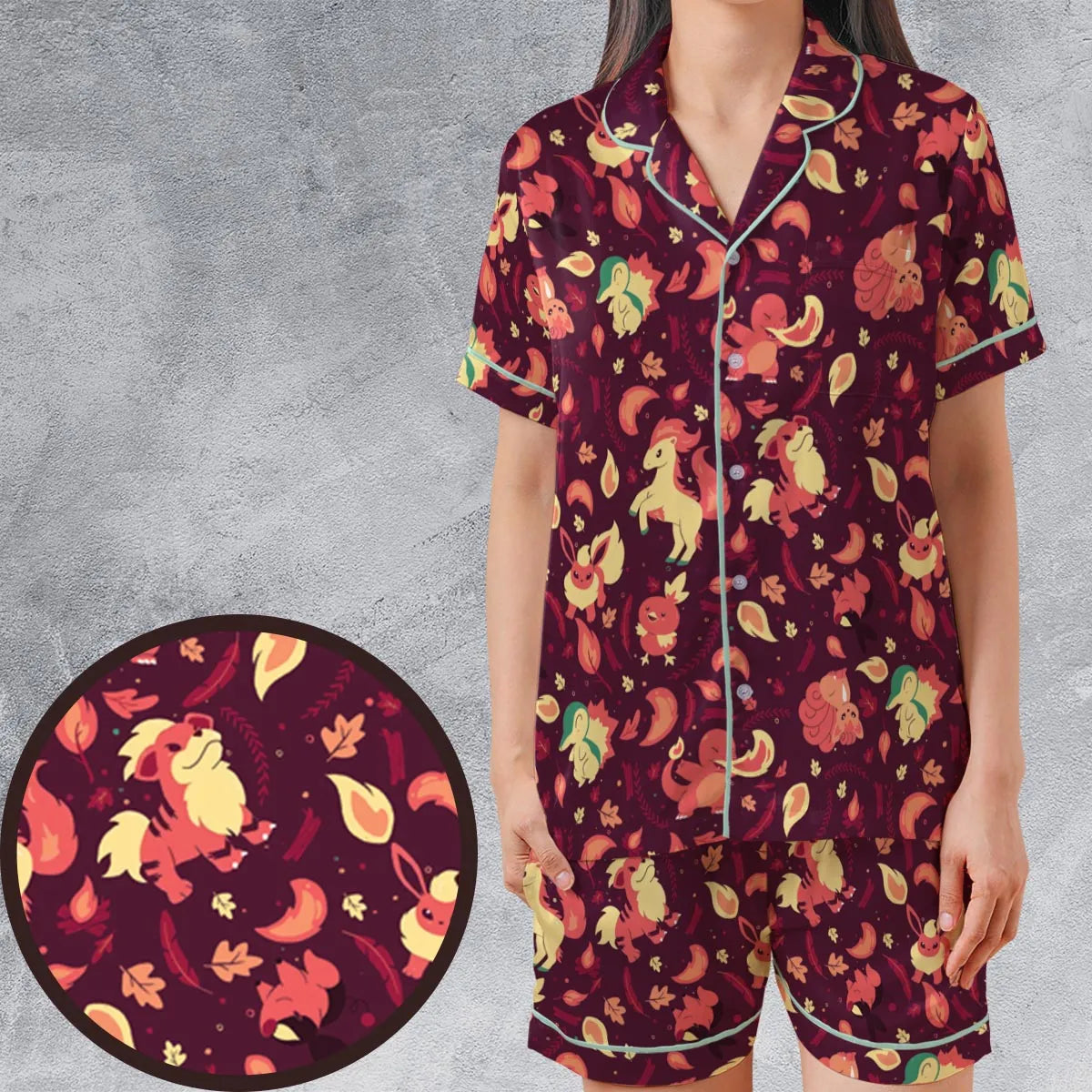 Satin Short-Sleeve Pajamas Set - 1BMG6LK7