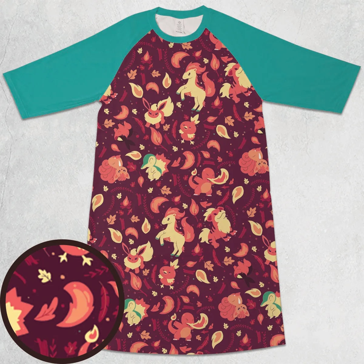 3/4 Sleeve Raglan Dress - P94WFTPV