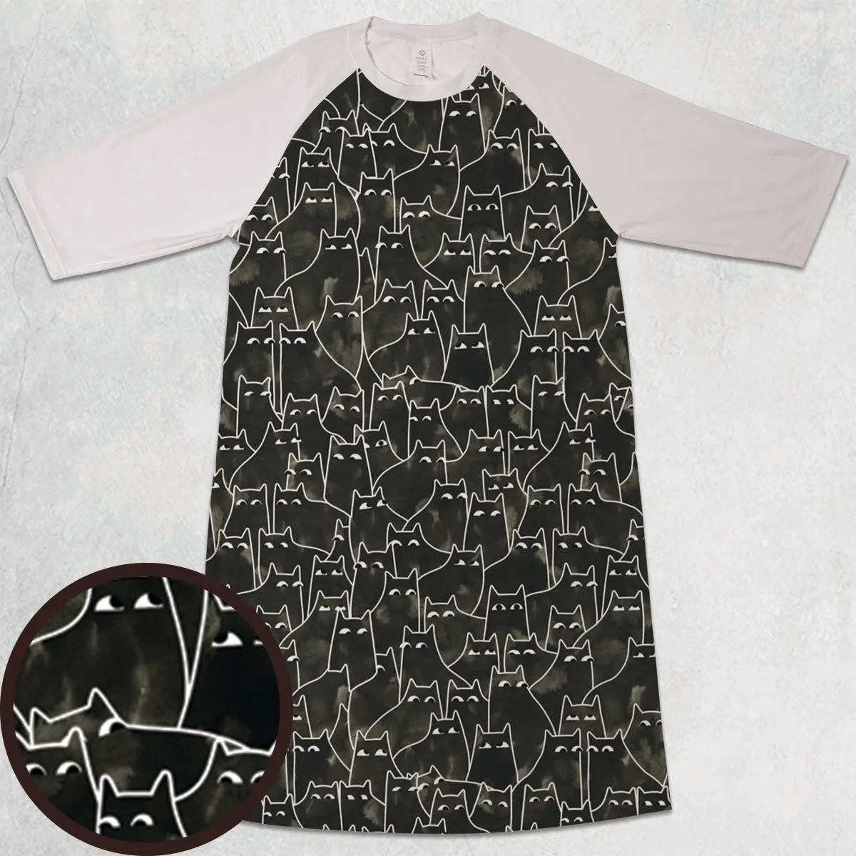 3/4 Sleeve Raglan Dress - 29D3CF3J
