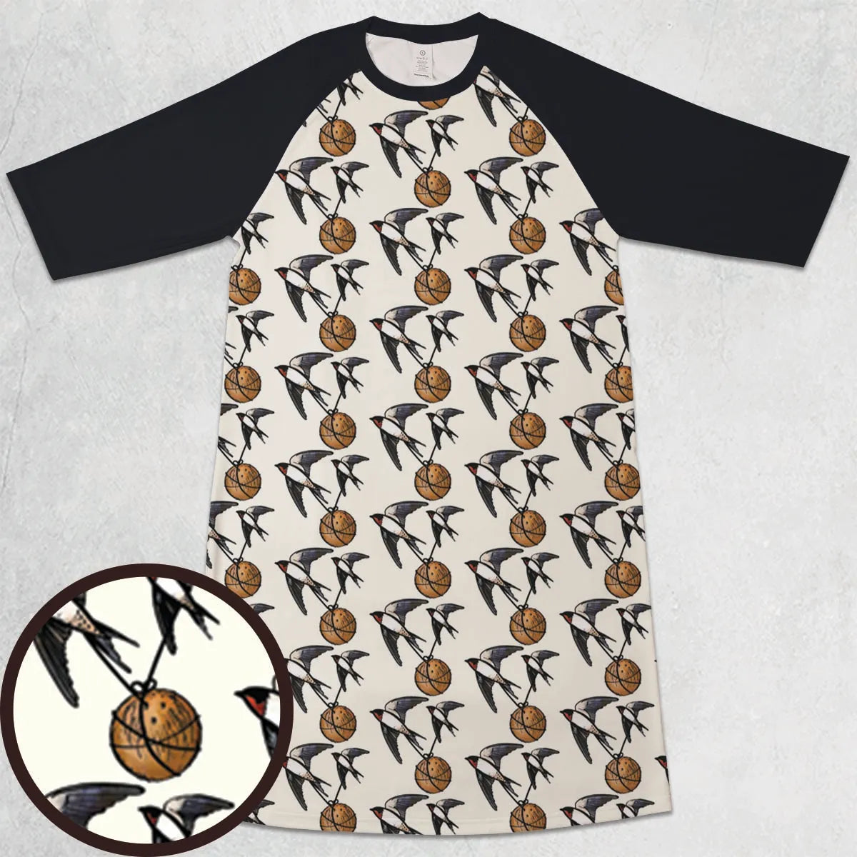 3/4 Sleeve Raglan Dress - FT9VNCN5