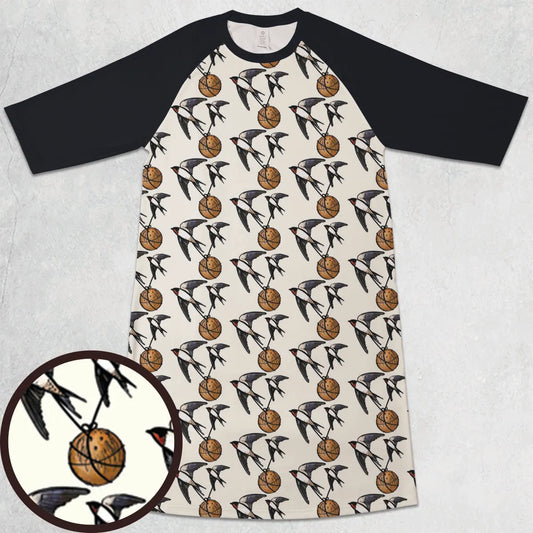 3/4 Sleeve Raglan Dress - FT9VNCN5