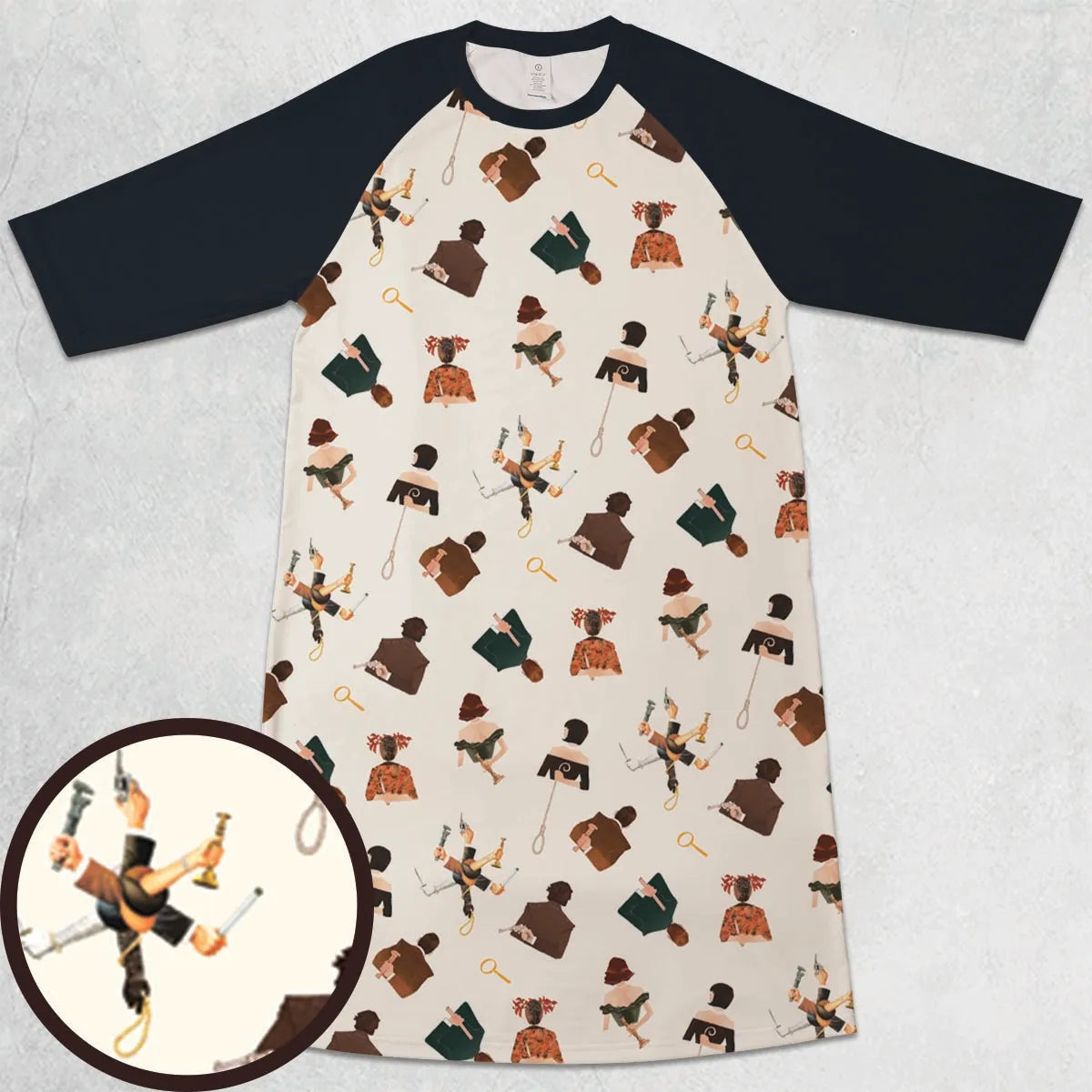 3/4 Sleeve Raglan Dress - LDV54ALZ