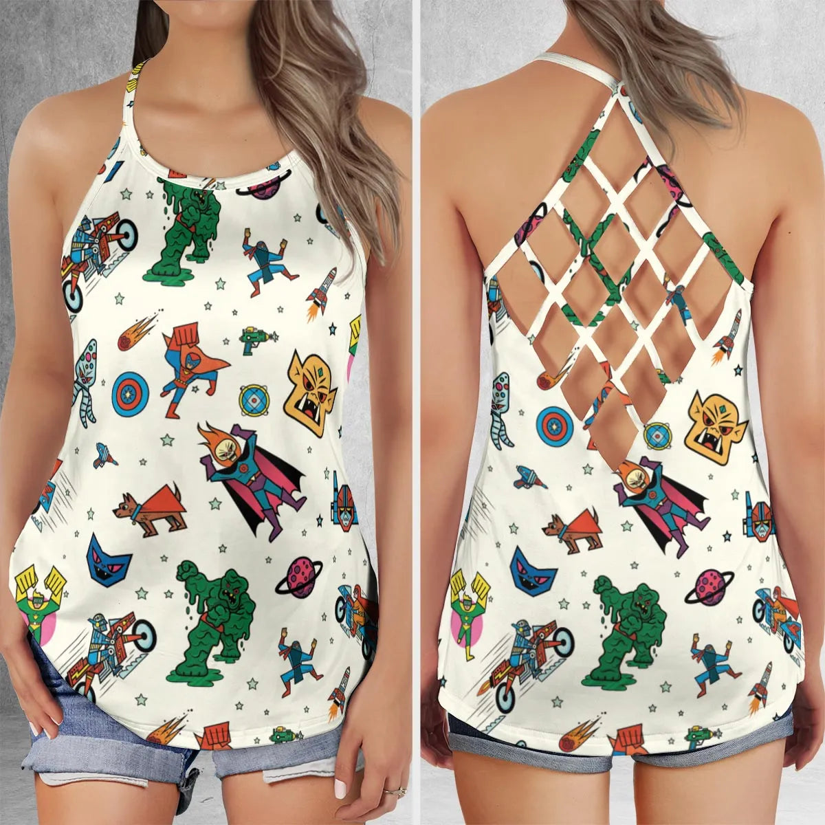 Criss Cross Tank Top - 4JBHF34W