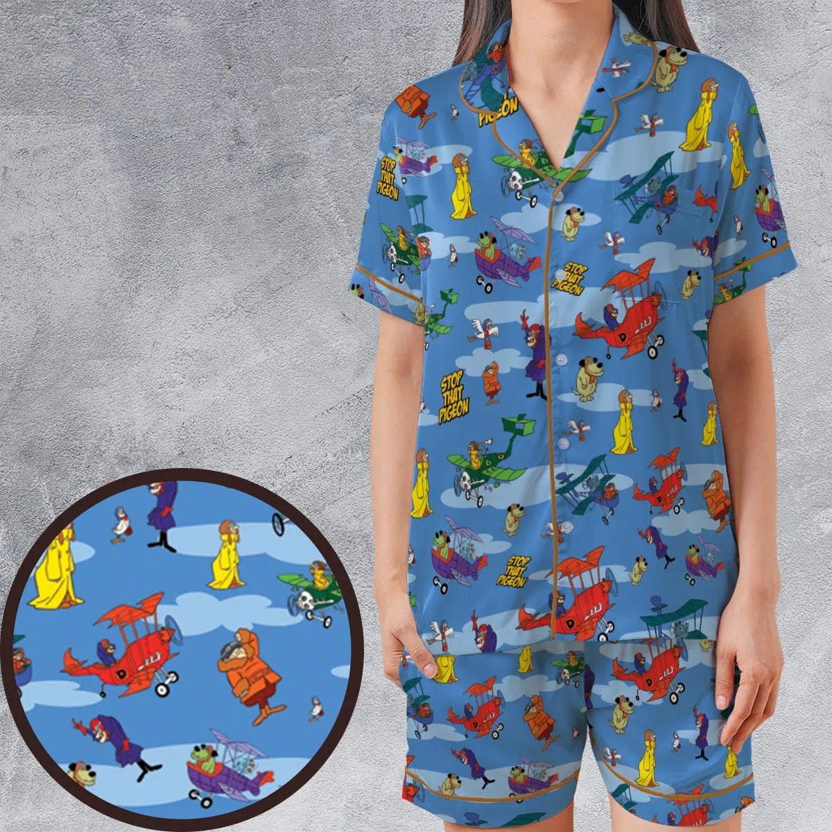 Satin Short-Sleeve Pajamas Set - 51ZC4RRM