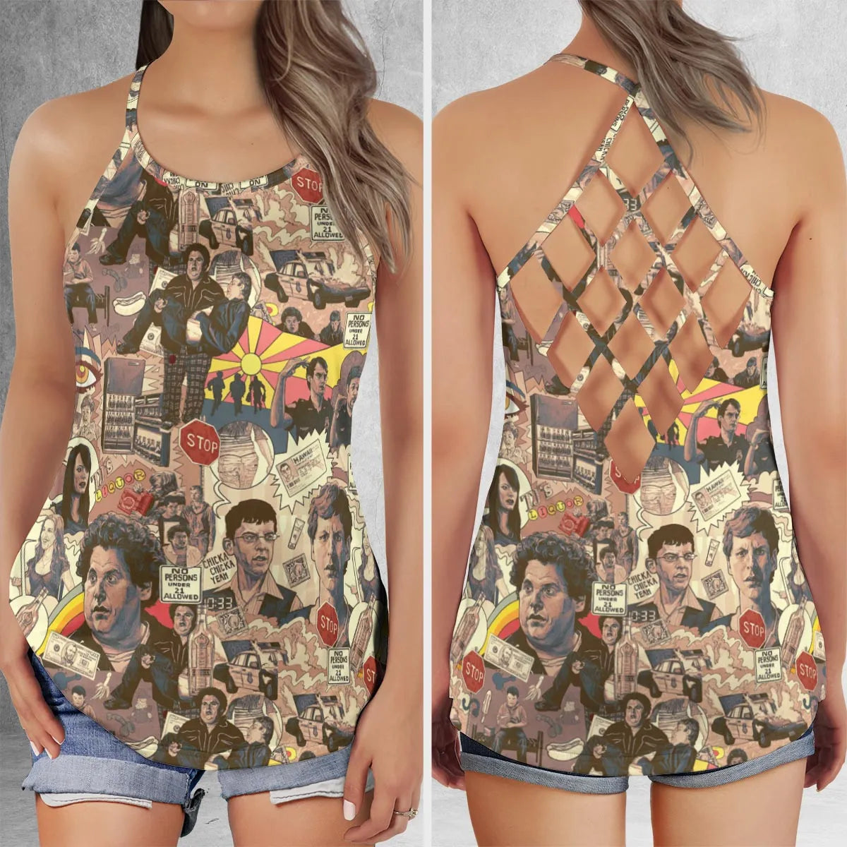 Criss Cross Tank Top - URVQXD2B