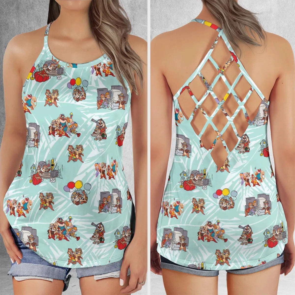 Criss Cross Tank Top - D5TBZAMM
