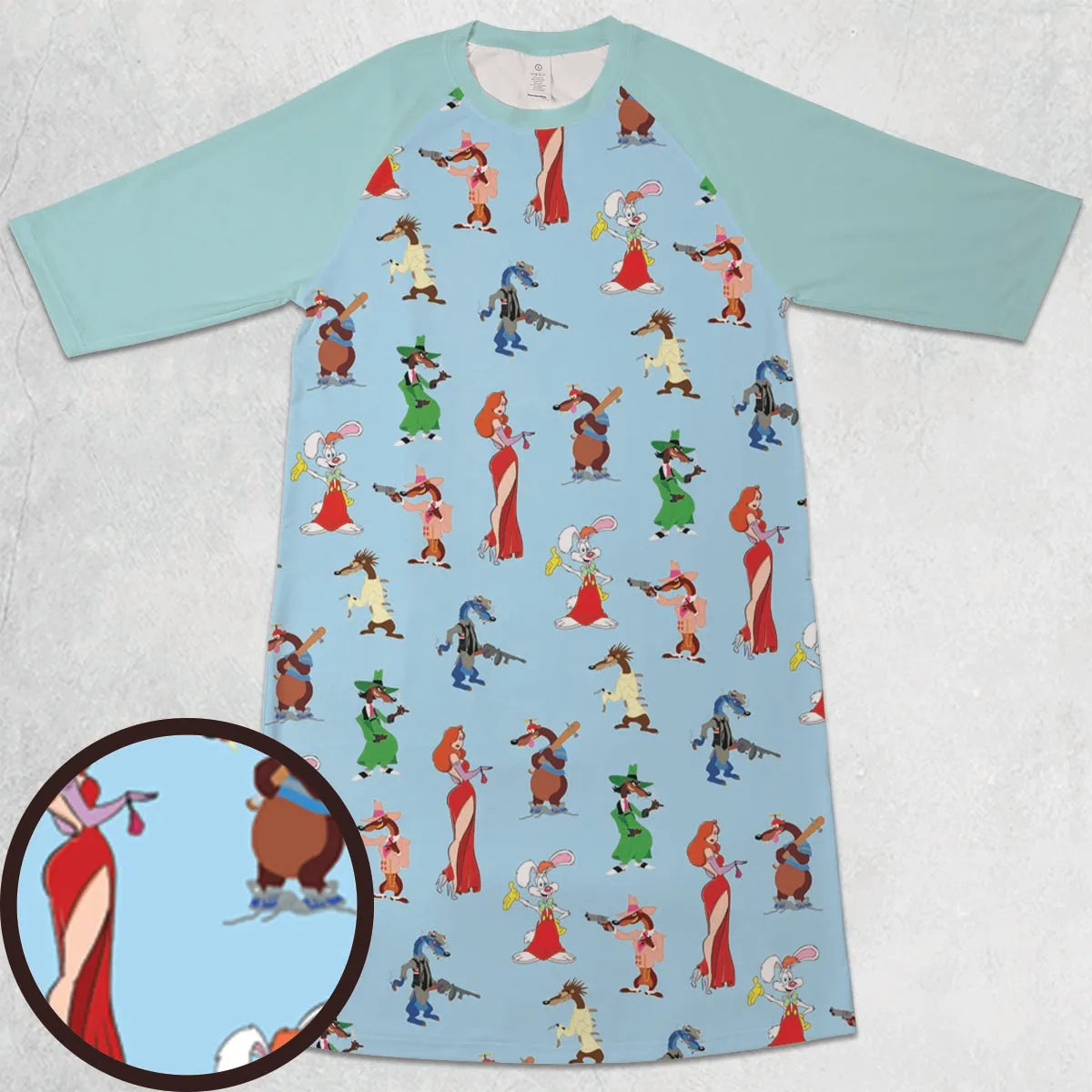 3/4 Sleeve Raglan Dress - X2CUYYAZ