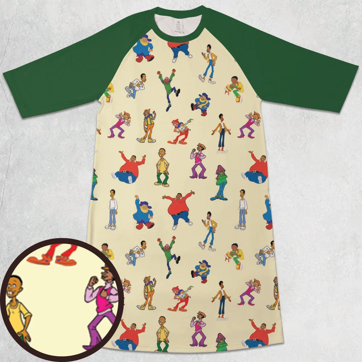 3/4 Sleeve Raglan Dress - VKE9AC2H