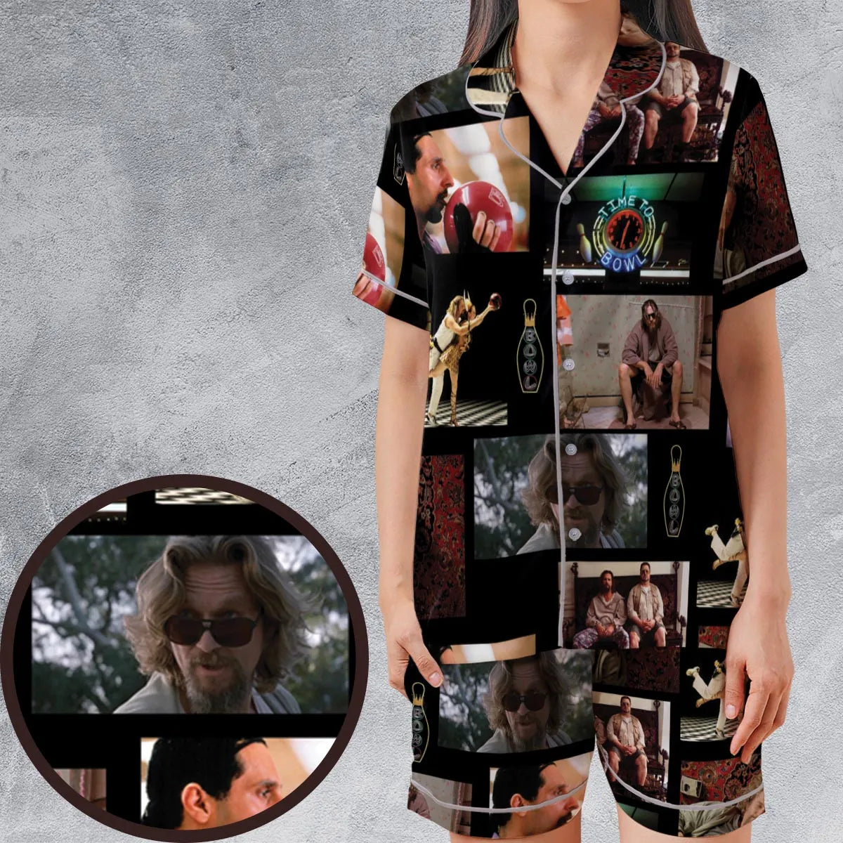Satin Short-Sleeve Pajamas Set - H8SFTE7C