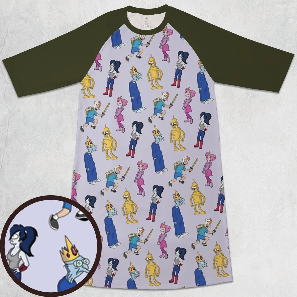 3/4 Sleeve Raglan Dress - 1XYYYB3E